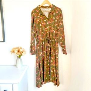 BP Brand x Nordstrom Floral Button Down Shirt Dress NWOT